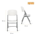 thumbnail image 3 of Silla Plegable Uso Rudo Reforzado Interior Y Exterior, Marthing  Eventos Fiestas Y Banquetes Al Aire Libre Resistentes Interperie Silla De Uso Rudo Hogar Jardin Y Camping Blanco, 3 of 9