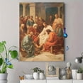 thumbnail image 4 of Qisvanset Jesus Christ Religious Washing Feet Canvas Wall Art 15.75x11.81 Inches, 4 of 8