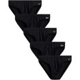 thumbnail image 1 of Reebok Men's Underwear - Low-Rise Quick Dry Performance Briefs (5 Pack), Size Medium, All Black, 1 of 4