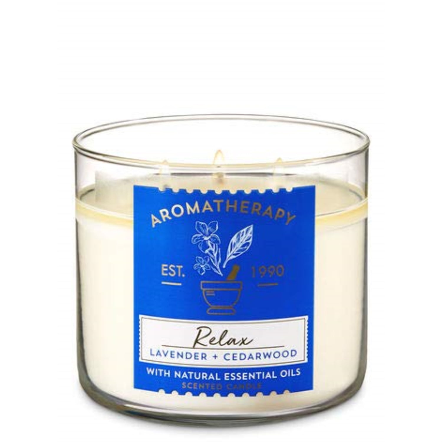 bath & body works 3?wick candle??relax??lavender & cedarwood