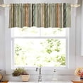 thumbnail image 4 of Kitchen Valance Curtains Colored Stripes Kitchen Window Curtains Window Valance for Living Room Bedroom Bathroom Dining Room 54X18 Inches, 4 of 5