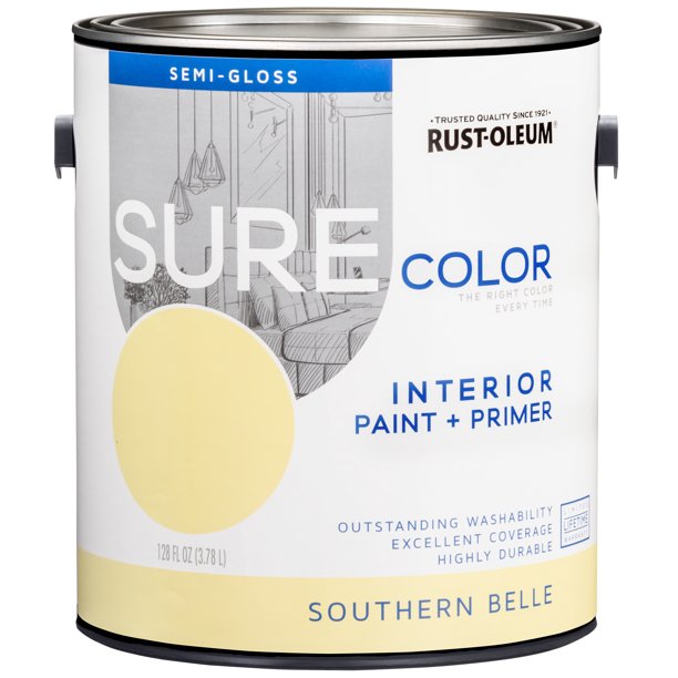 RustOleum Sure Color Southern Belle, Interior Paint + Primer, Semi