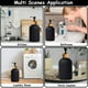thumbnail image 5 of Set dispensador de jabón YYTSGG de vidrio negro con bomba de bambú de 400 ml (2), 5 of 7