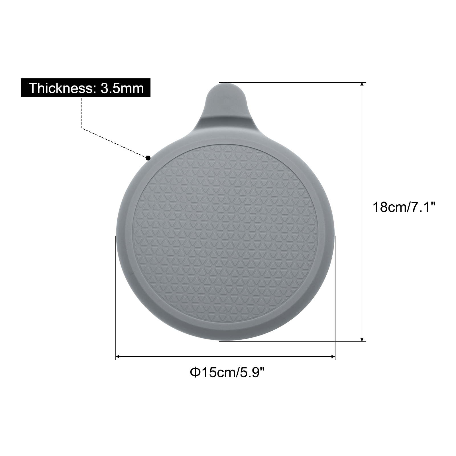 Unique Bargains Silicone Tub Stopper Kitchen Bathtub Drain Cover Plug 5.9" Grey 3Pcs