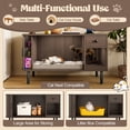 thumbnail image 3 of zyoiszvq Cat Litter Box Enclosure Furniture Cabinet with Mat,Wooden Hidden Cat House with Drawer,Indoor Side Table for Living Room, 3 of 8