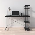 thumbnail image 2 of Ames 47" Reversible Gaming Computer Desk with Adjustable Shelves, Home Office Desk, Grommet Cable-Management, Leveler Feet, Easy Assembly, Black/Black, 2 of 10