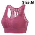 thumbnail image 1 of Sujetador deportivo para mujer, sin costuras, a prueba de golpes, sujetadores de Yoga de malla, sujetador de entrenamiento acolchado extraíble, camisetas sin mangas cortas atléticas de moda, 1 of 8