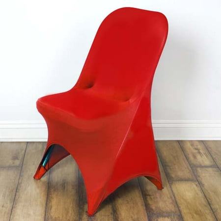 - Stretchy Spandex Fitted Folding Chair Cover, Red