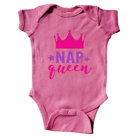 

Inktastic Nap Queen Crown Stars - Pink Purple Gift Baby Girl Bodysuit