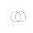 thumbnail image 2 of Sterling Silver 3mm Round Hoop Earrings - 6.7 Grams - Measures 67x65mm Wide 3mm Thick, 2 of 2