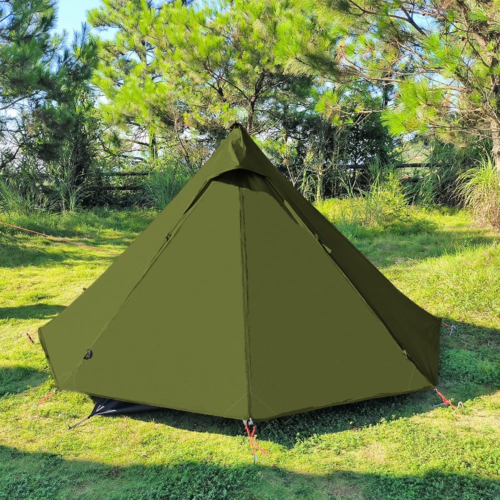 One Person Camping Tipi Hot Tents with Stove Jack Winter Teepee Tent for Hunting Backpacking Hiking