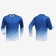 thumbnail image 5 of Ceisia Men's Long Sleeve Sports T-Shirt Gradient Print Quick Dry Moisture Wicking Breathable Stretch Running Gym Top Blue Gifts for Father L, 5 of 5