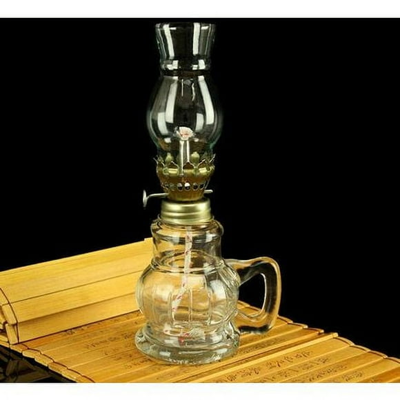 Kerosene Lamp, Retro Nostalgic Oil Lamp, Home Decor Glass Lampshade, Emergency Lighting Oil Lamp (18cm)