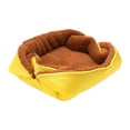 thumbnail image 2 of Cama para gatos jinwen caseta para cachorros cueva para gatos almohadilla para dormir portátil amarillo, 2 of 8