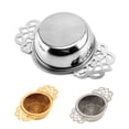 thumbnail image 3 of Flower Edge Teapot Tea Infuser Stainless Steel Loose Coffee Leaf Tea Strainer; Leaf Tea Strainer Reusable Mesh Infuser, 3 of 9