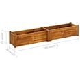 thumbnail image 2 of vidaXL Brown Solid Acacia Wood Planter Boxes with Raised Garden Bed, 2 of 7