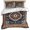 Multicolor, variant on 3 Piece Blue Burnt Orange Boho Duvet Cover Set Queen Size, Microfiber Comforter/Quilt Cover with Corner Ties and 2 Pillowcases, Antique Southwestern Tribal All Season Soft Bedding with Zipper Closure