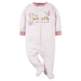 thumbnail image 3 of Gerber Baby Girl Sleep 'n Play Footed Pajamas, 4-Pack, 3 of 8