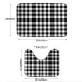 thumbnail image 3 of Yiaed White And Black Plaid Print Bathroom Mat Set 2 Pieces Mat Anti-Skid Pad Ultra Soft and Absorbent Bathroom Bath Mat Contour Bath Rugs for Toilet Base, 3 of 6