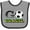 Heather and Black, variant on Inktastic Go, Brazil- Soccer, Football Boys or Girls Baby Bib