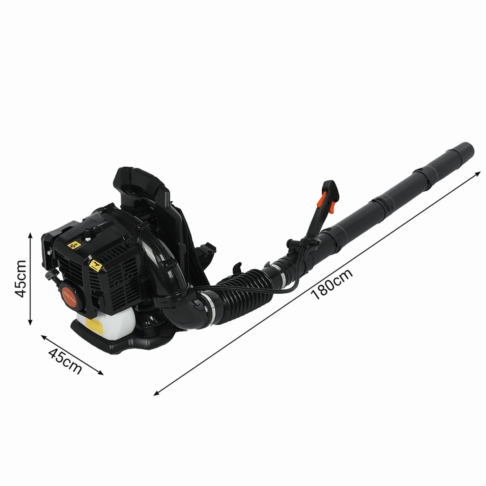 Backpack Leaf Blower, 52CC 2-Stroke Leaf Blower with Fuel Tank, 550CFM Air Volume 200MPH Speed, Ideal for Lawn Care, Leaf Cleaning, and Snow Removal