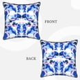 thumbnail image 7 of Velvet Decorative Throw Pillow Covers Set of 2, Soft Square Cushion Cover with Invisible Zipper Abstract Scrawl Graffiti Printing, 18"x18", 7 of 7