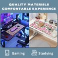 thumbnail image 3 of Peony Flowers and Sakura Extended Gaming Mouse Pad - Large Desk Mat, Non-Slip Rubber Base, Stitched Edges, Ideal for Laptop Computer PC, 35.4x15.7 Inches, 3 of 6