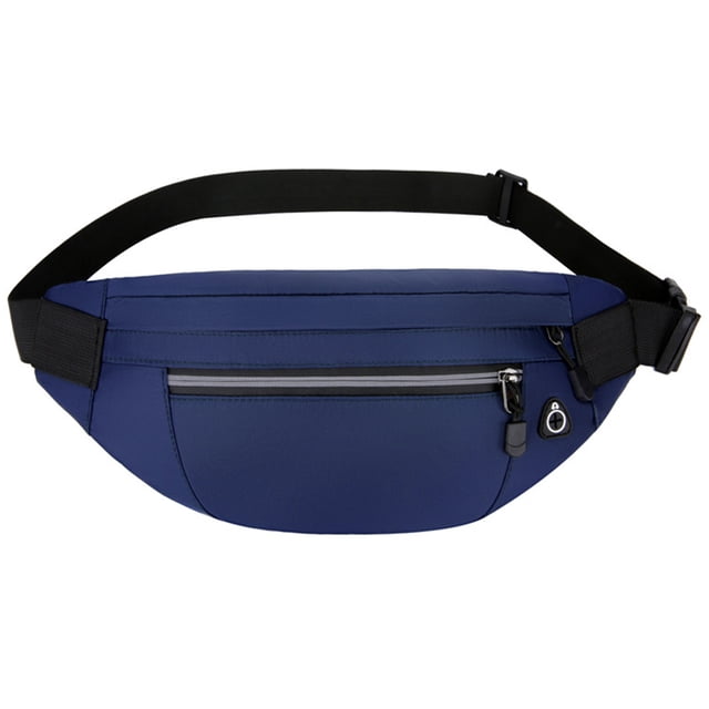 Riñonera Hukapapa para hombre y mujer, impermeable, con correa ajustable para hacer ejercicio, viajar, correr de forma informal, azul marino