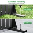 thumbnail image 5 of 72"x35"x16" Outdoor Privacy Screen with Stand Metal Balcony Decorative Screen,Black, 5 of 5