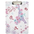 thumbnail image 2 of Coolnut Paris Eiffel Tower Clipboard, Acrylic Standard A4 Letter Size Clip Board with Low Profile Clip for Office, Classroom, Doctor, Nurse and Teacher, 12.5"x9", 2 of 7