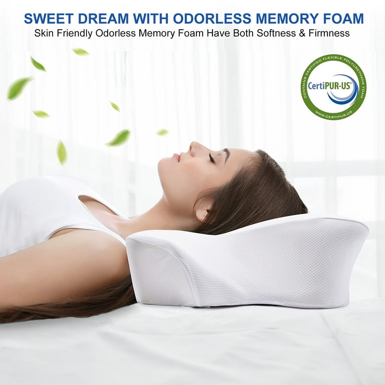 DONAMA Memory Foam Cervical Pillows for Neck and Shoulder Pain