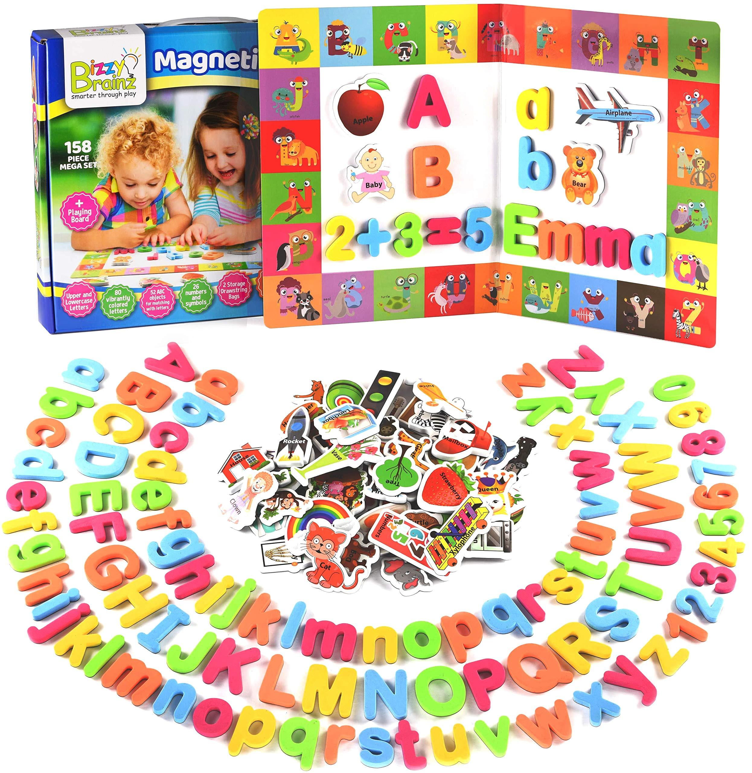 Magnetic Letters Childrens Kids Alphabet Magnets In Toy Case K3U4 Learning A1F8 