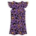thumbnail image 4 of Gunia Toddler Girls Nightgowns Pjs For Girls Halloween Flutter Sleeve Nightgown Summer Casual Cartoon Digital Print Dress Night Gowns Sleepwear Purple 4-5 Years, 4 of 5
