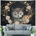 thumbnail image 4 of Orinice Owl Baby Wreath Tapestry Wall Hanging Unique Style Graphic Tapestries Home Decor for Living Room Bedroom Apartment Farmhouse Dorm 60x50inch, 4 of 6