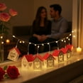 thumbnail image 4 of Valentine's Day Hotel & Bedroom String Lights - Wooden House Ambiance Decor for Room Holiday Decor Atmospheric Decorative Light String for Valentine's Day (White), 4 of 6