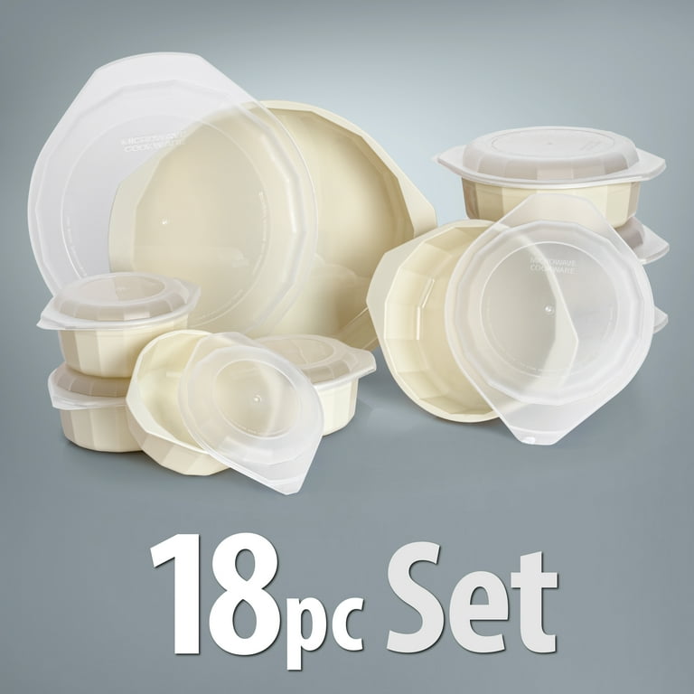la Cuisine Contemporaine セット La Cuisine Microwave Cookware Set - 18 Pc with Lids - Dishwasher