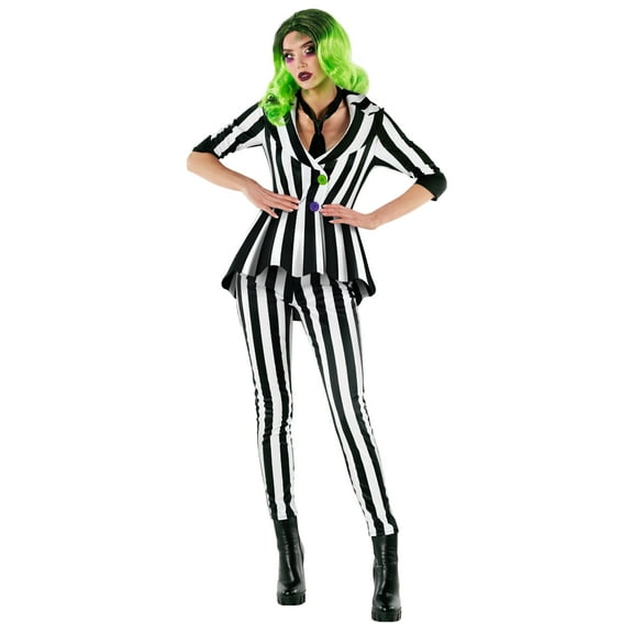 Morph Beetle Striped Suit Women Halloween Costume For Women Black XX-Large