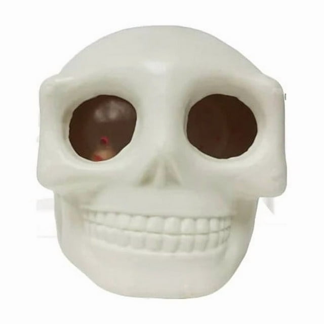 Juguete de Calavera con Ojos Explosivos, Gris, Aterrador y Antiestrés | Juguete Antiestrés de Descompresión | Juguete de Terror con Gusanos En Los Ojos | Regalo de Broma de Halloween para Adultos y A