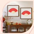 thumbnail image 4 of Ventiladores de mano plegables de papel JOHOUSE, 20 cm, 12 unidades, color rojo, 4 of 6