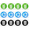 thumbnail image 1 of Miangastore Recycling Bins Stickers PVC Material Assorted Color 12Pcs 4.3x4.3in, 1 of 9