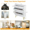 thumbnail image 2 of Ktaxon White Shoe Cabinet with 2 Flip Drawers, 16 Pairs Capacity, Wood Narrow Design for Entryway, 2 of 9