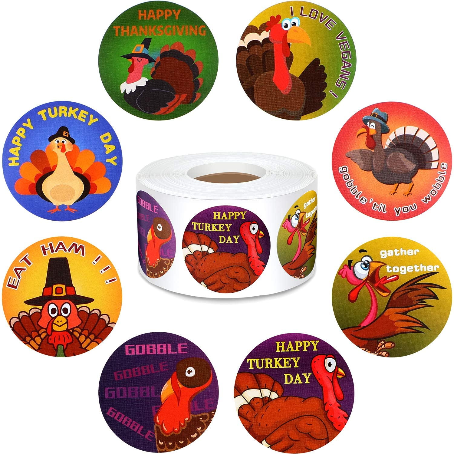 800 Pieces Thanksgiving Stickers Turkey Stickers Funny Round Thanksgiving  Turkey Decals For Party Gift Card Decoration | Walmart Canada
