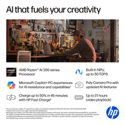 HP - OmniBook X Flip 2-in-1 - Copilot+ PC - 16 2K Touch-Screen Laptop - AMD Ryzen AI 5 - 16GB Memory - 512GB SSD - Meteor Silver
