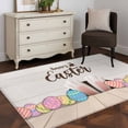 thumbnail image 3 of Kitchen Mats for Floor 3x5 Ft, Happy Easter Non Slip Area Rugs for Kitchen Bedroom Entryway, Colorful Spring Eggs Beige Wooden Washable Carpet Runner Rug Floor Mats for Bedroom Home Decor, 3 of 8
