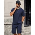 thumbnail image 4 of COOFANDY Mens Short Sets 2 Piece Outfits Summer Casual T Shirts and Shorts Set with Cargo Pockets Athletic Tracksuit, 4 of 6