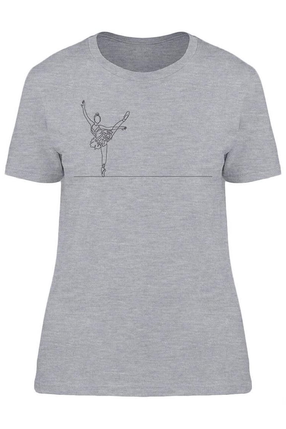 Pretty Ballerina Design T-Shirt Women -Image by Shutterstock, Female Large