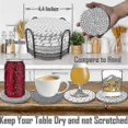 thumbnail image 3 of 2025 8 Pcs Drink Coasters with Holder, 4 Colors Absorbent Coasters, 3 of 5
