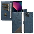 thumbnail image 6 of Designed for iPhone 14 Plus Case Wallet, Men Women Flip Folio Cover with PU Leather Stand Credit Card Holders Slots Wrist Strap Magnetic Clasp Phone Case for iPhone 14 Plus, Blue, 6 of 11