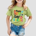 thumbnail image 2 of TZEWGL T-Shirts pour Enfants Imprimé Ours Dessin Animé Col Rond Manches Courtes Ample pour Nouveau-Nés Taille 3-4T, 2 of 4