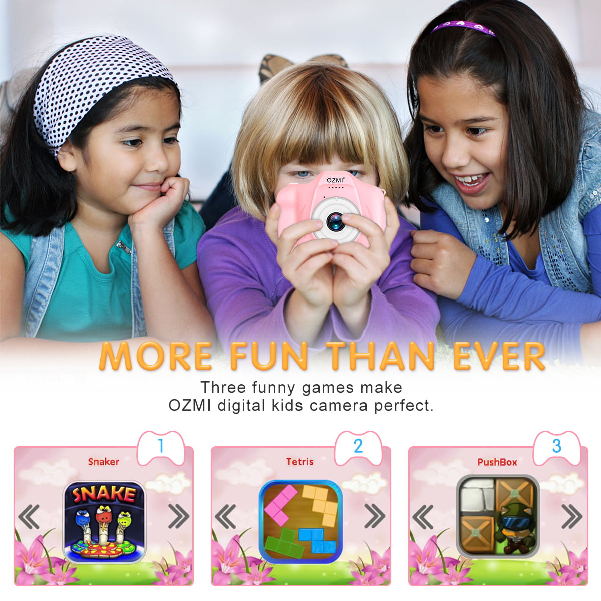 Details about   Kids Toy Ozmi Upgrade Selfie Camera Christmas Birthday Gifts For Girls Age 3-12 
